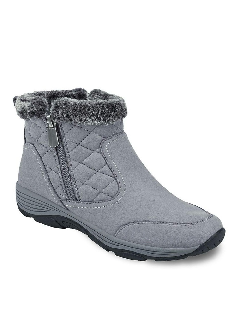 Easy Spirit Vance Women's Quilted Winter Boots Gray New Size 10M